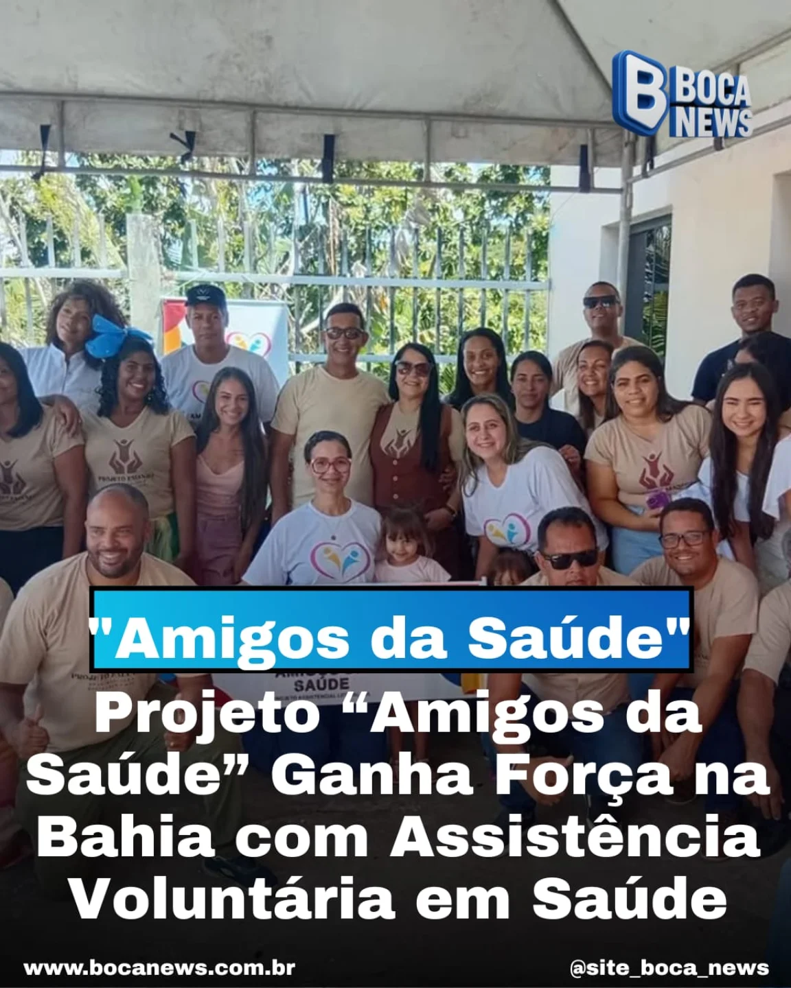 Capa de matéria do BocaNews sobre o Projeto Amigos da Saúde